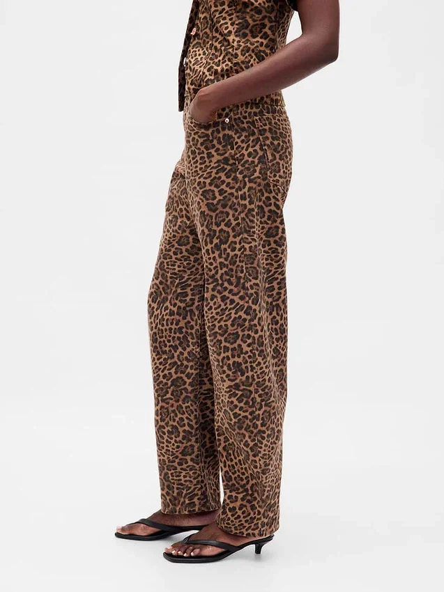 Jeans Barrel taille haute