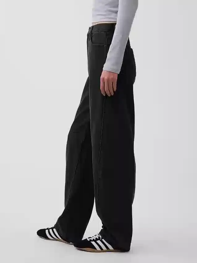 Jeans Barrel taille haute