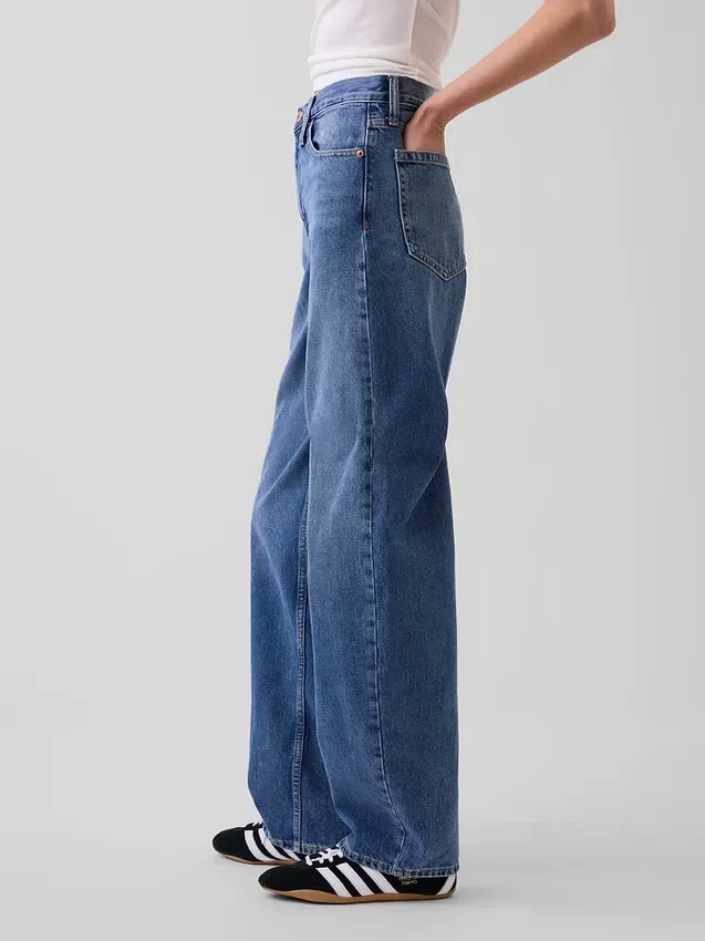 Jeans Barrel taille haute