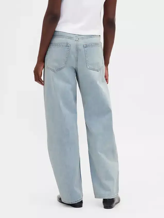 Jeans Barrel taille haute
