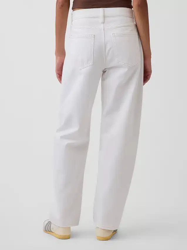 Jeans Barrel taille haute