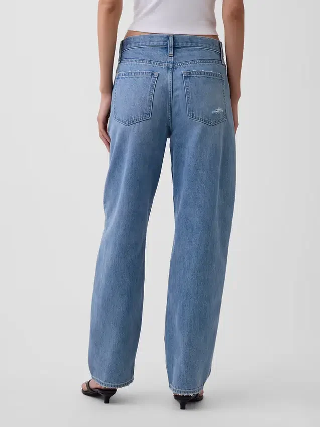 Jeans Barrel taille haute