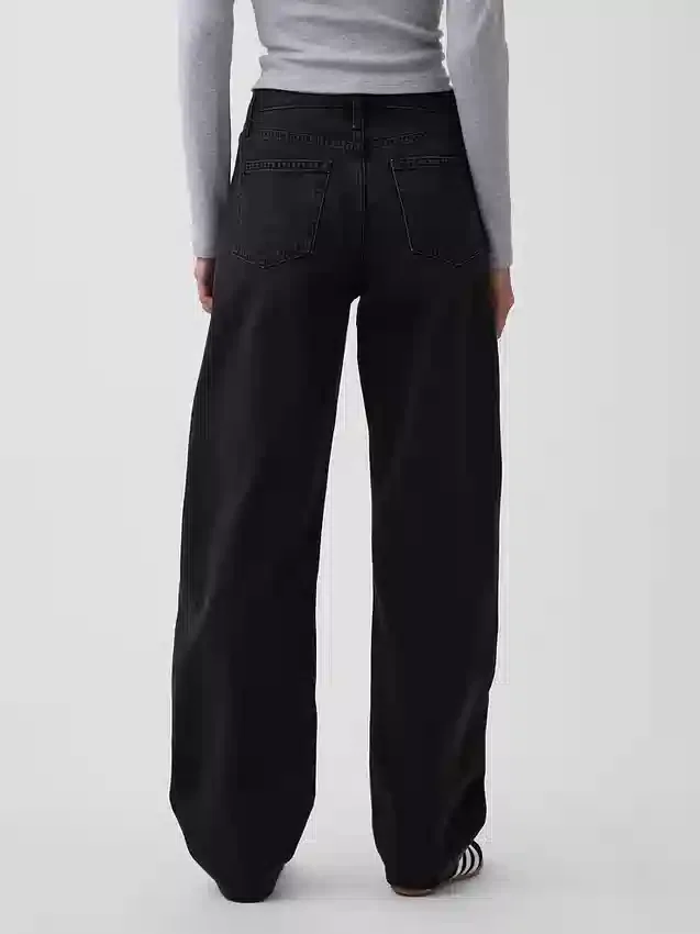 Jeans Barrel taille haute