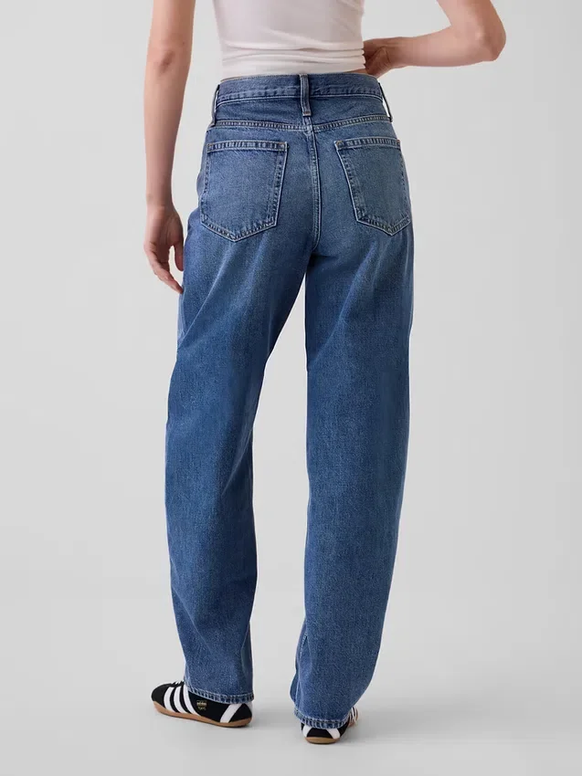 Jeans Barrel taille haute