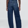 Jeans Barrel taille haute