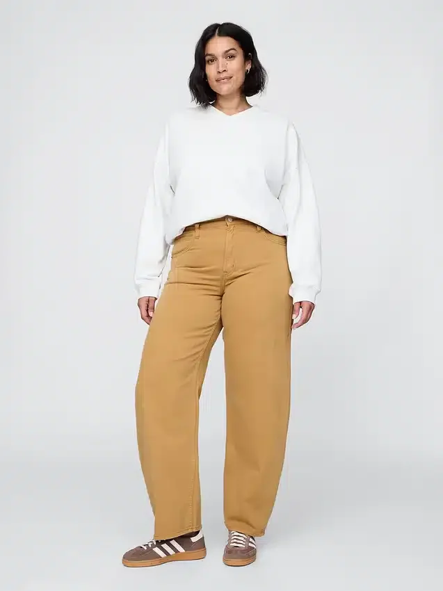 Jeans Barrel taille haute