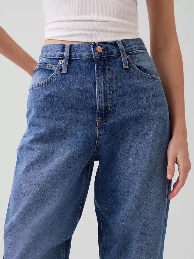 Jeans Barrel taille haute