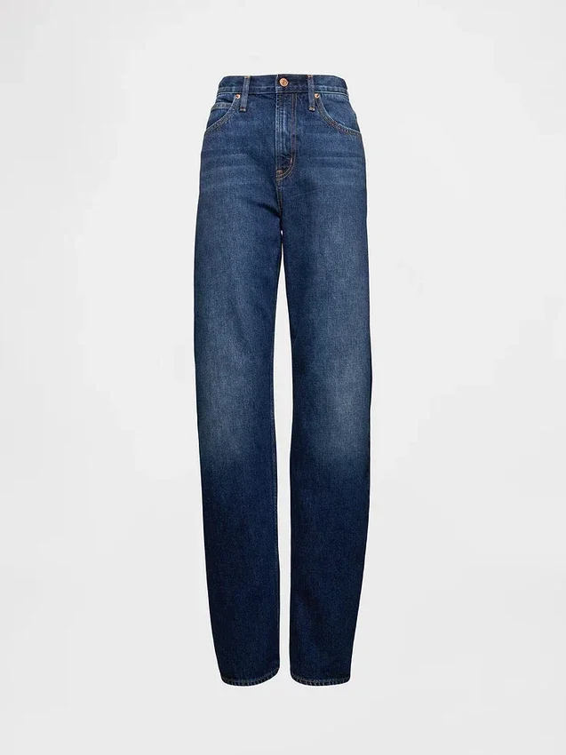 Jeans Barrel taille haute