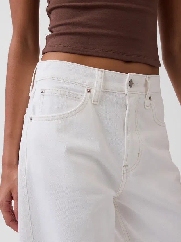 Jeans Barrel taille haute