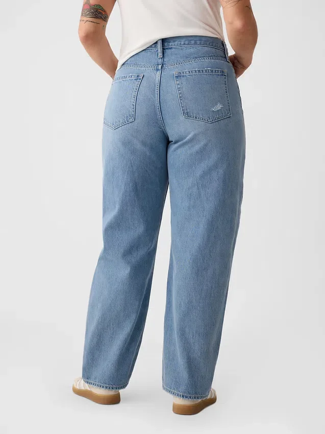 Jeans Barrel taille haute