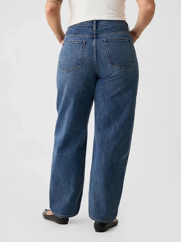 Jeans Barrel taille haute