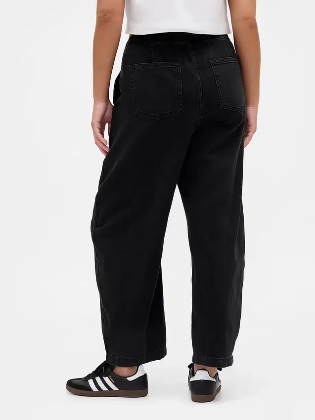Jeans Barrel taille haute
