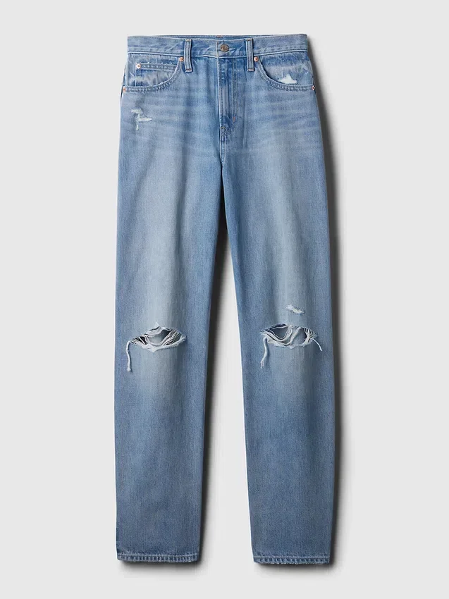 Jeans Barrel taille haute
