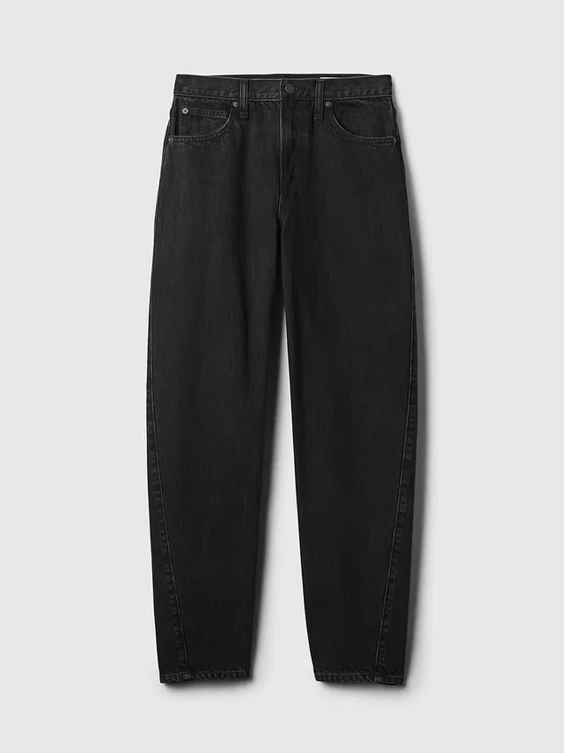 Jeans Barrel taille haute