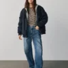 Jeans Barrel taille haute