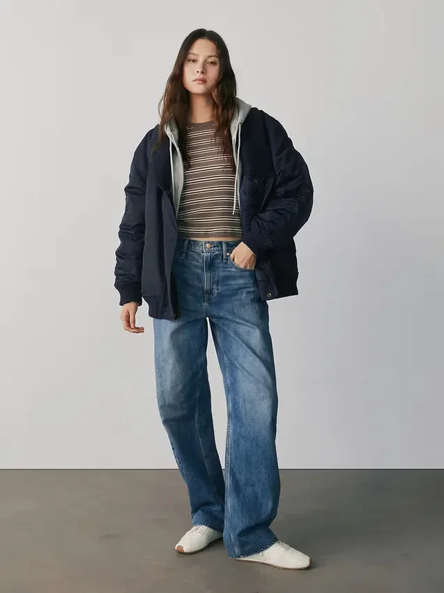 Jeans Barrel taille haute