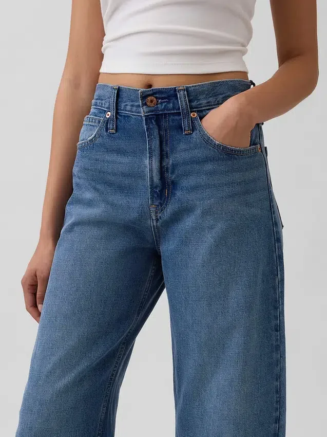 Jeans Barrel taille haute