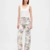 Jeans « Barrel » à taille haute et imprimé floral