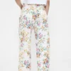 Jeans « Barrel » à taille haute et imprimé floral