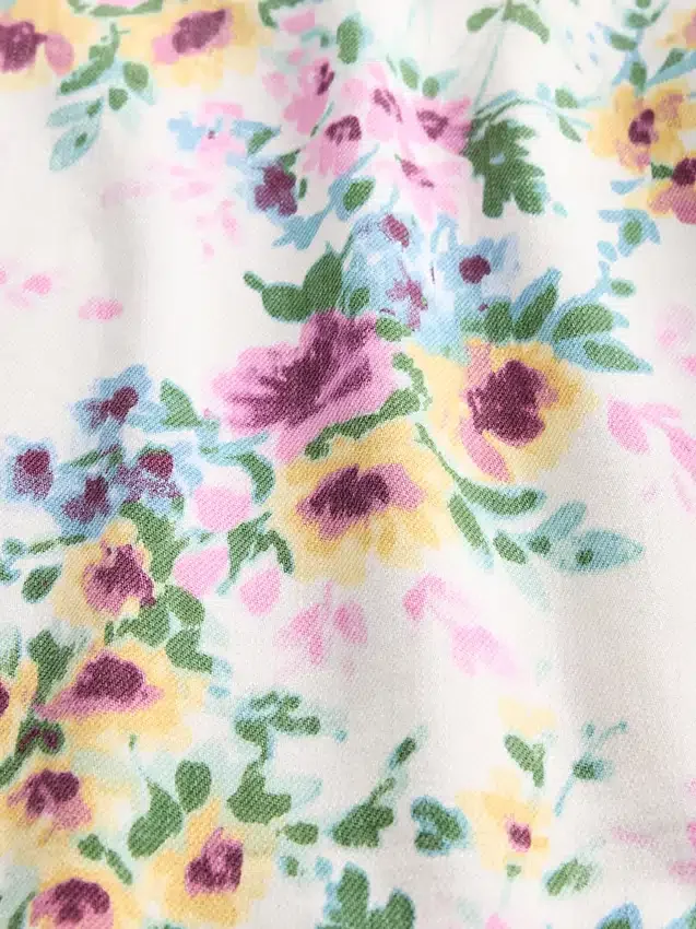 Jeans « Barrel » à taille haute et imprimé floral