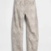 Jeans « Barrel » taille haute à imprimé serpent