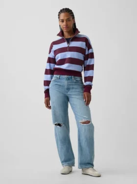 Jeans « Barrel » taille haute pour silhouettes rondes
