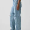 Jeans « Barrel » taille haute pour silhouettes rondes