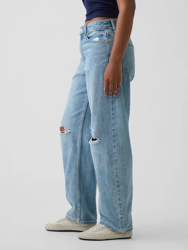 Jeans « Barrel » taille haute pour silhouettes rondes