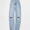 Jeans « Barrel » taille haute pour silhouettes rondes