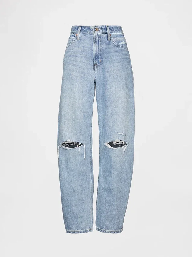 Jeans « Barrel » taille haute pour silhouettes rondes