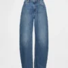 Jeans « Barrel » taille haute pour silhouettes rondes