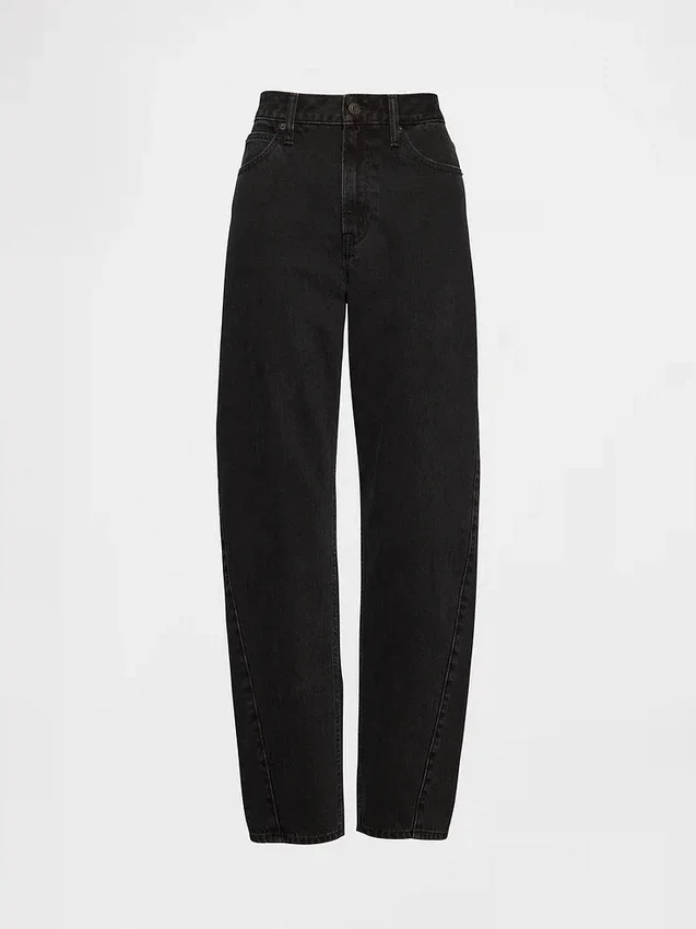 Jeans « Barrel » taille haute pour silhouettes rondes