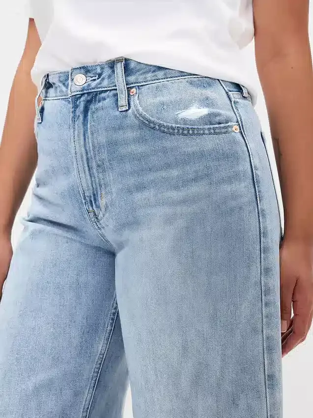 Jeans « Barrel » taille haute pour silhouettes rondes
