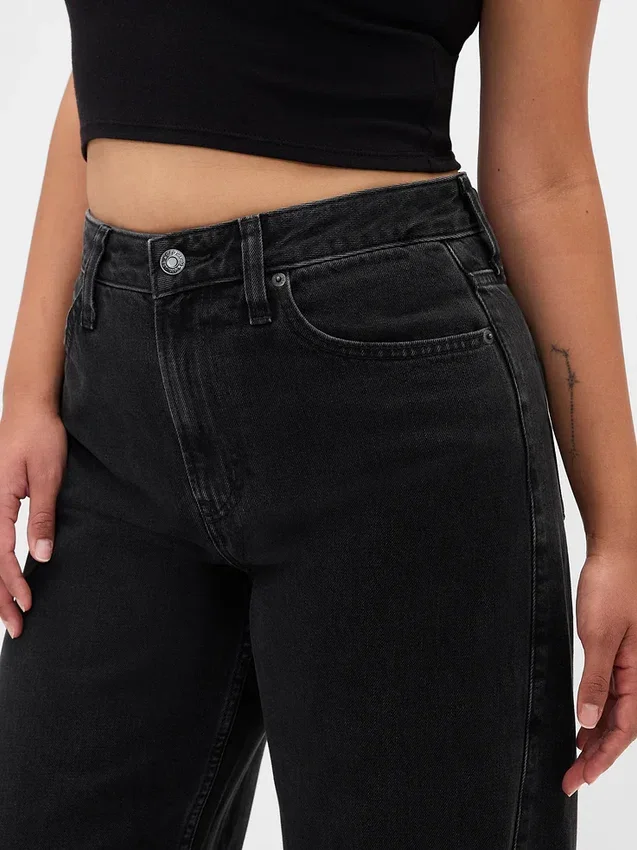Jeans « Barrel » taille haute pour silhouettes rondes