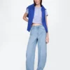 Jeans « Barrel » taille haute ultra-doux