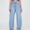 Jeans « Barrel » taille haute ultra-doux
