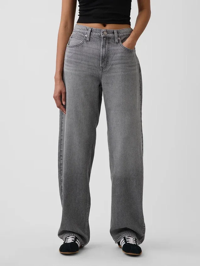 Jeans « Barrel » taille haute ultra-doux