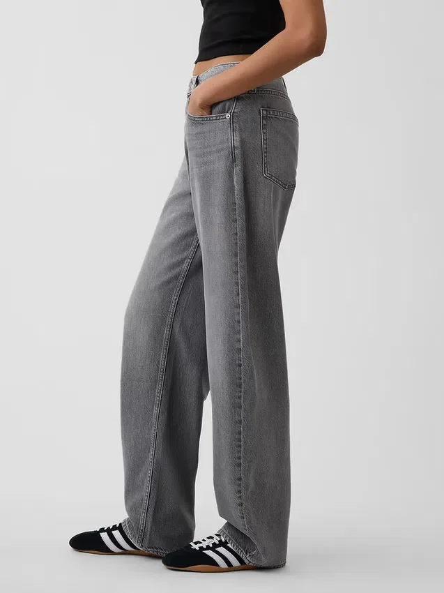 Jeans « Barrel » taille haute ultra-doux
