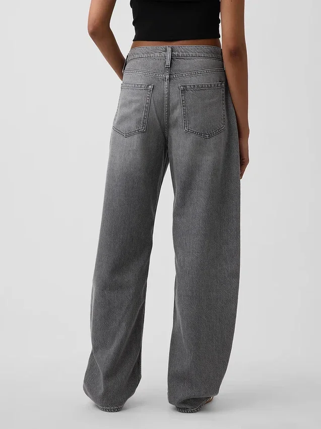 Jeans « Barrel » taille haute ultra-doux