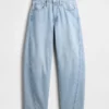 Jeans « Barrel » taille haute ultra-doux