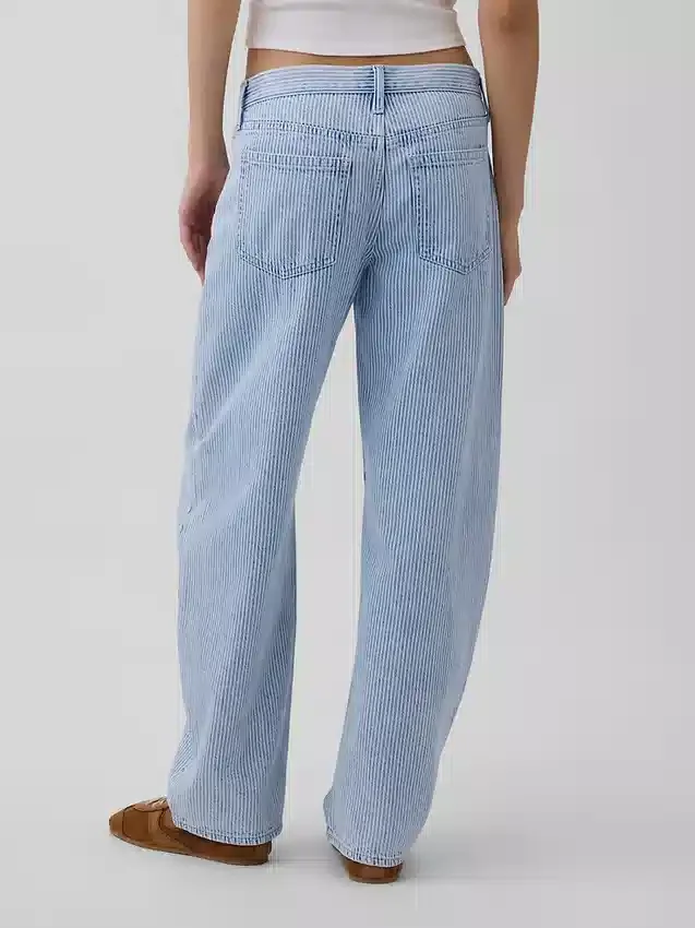 Jeans « Barrel » ultra-doux à taille basse