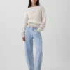 Jeans « Barrel » ultra-doux à taille basse