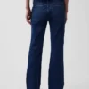 Jeans bootcut décontractés à taille mi-haute