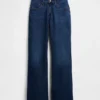 Jeans bootcut décontractés à taille mi-haute