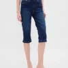 Jeans capri court à taille haute