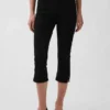 Jeans capri court à taille haute