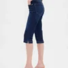 Jeans capri court à taille haute