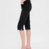 Jeans capri court à taille haute
