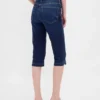 Jeans capri court à taille haute