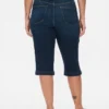Jeans capri court à taille haute